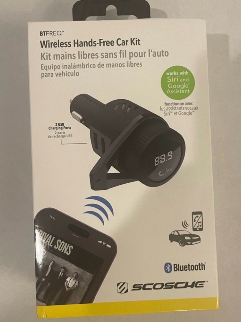 Scosche Bluetooth FM Transmitter Wireless Hands-Free Car Kit Dual USB Charger